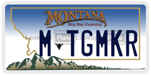 MTGMKR  license plate in MT