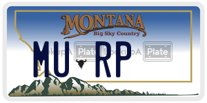MURP  license plate in MT