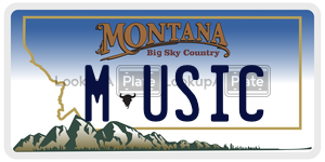MUSIC  license plate in MT