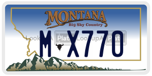 MX770  license plate in MT