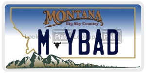 MYBAD  license plate in MT