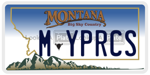 MYPRCS  license plate in MT