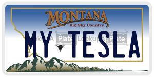 MYTESLA  license plate in MT