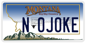 N0J0KE  license plate in MT