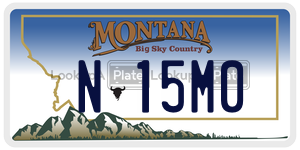N15M0  license plate in MT