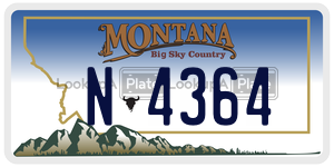 N4364  license plate in MT