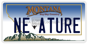 NEATURE  license plate in MT