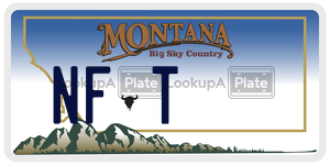 NFT  license plate in MT