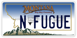 NFUGUE  license plate in MT