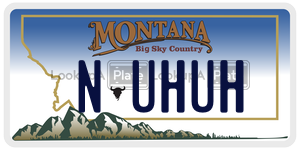 NUHUH  license plate in MT