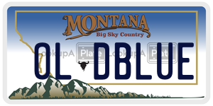 OLDBLUE  license plate in MT