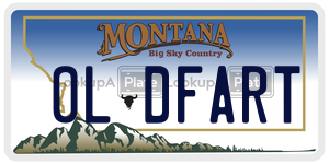 OLDFART  license plate in MT