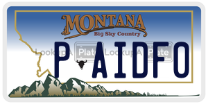 PAIDF0  license plate in MT