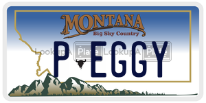 PEGGY  license plate in MT