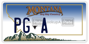 PGA  license plate in MT