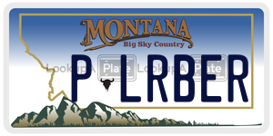 PLRBER  license plate in MT