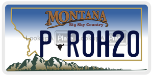 PR0H20  license plate in MT
