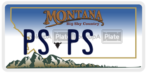 PSPS  license plate in MT