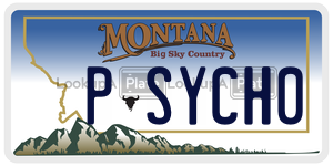 PSYCH0  license plate in MT