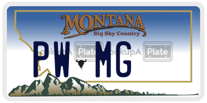 PWMG  license plate in MT