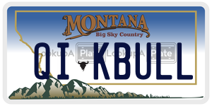 QIKBULL license plate in Montana