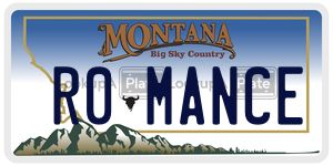 R0MANCE  license plate in MT