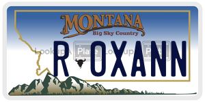 R0XANN  license plate in MT