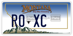 R0XC  license plate in MT