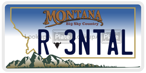 R3NTAL  license plate in MT