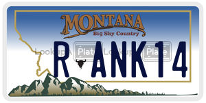 RANK14  license plate in MT