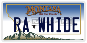 RAWHIDE  license plate in MT