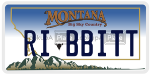 RIBBITT license plate in Montana