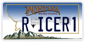 RICER1  license plate in MT