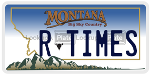 RTIMES  license plate in MT