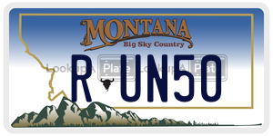 RUN50  license plate in MT
