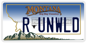 RUNWLD  license plate in MT