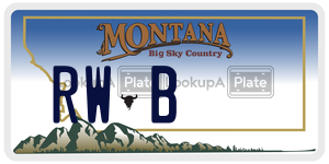 RWB  license plate in MT