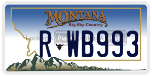 RWB993  license plate in MT
