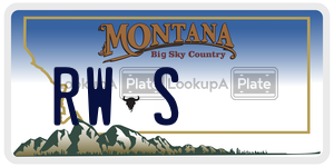 RWS  license plate in MT
