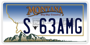S63AMG  license plate in MT