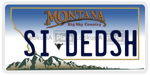 SIDEDSH  license plate in MT