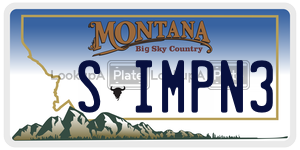 SIMPN3  license plate in MT