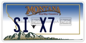 SIX7  license plate in MT