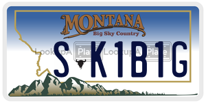 SK1B1G  license plate in MT