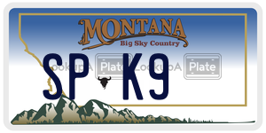 SPK9  license plate in MT
