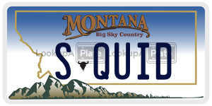 SQUID  license plate in MT
