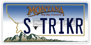 STRIKR  license plate in MT