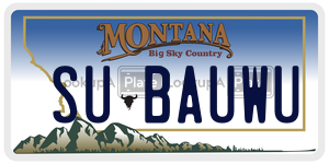 SUBAUWU  license plate in MT