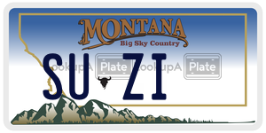 SUZI  license plate in MT