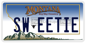 SWEETIE  license plate in MT